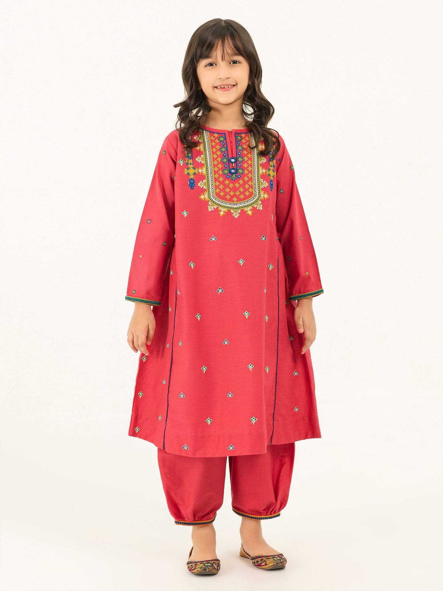 2 Piece Winter Cotton Suit-Embroidered (Pret)