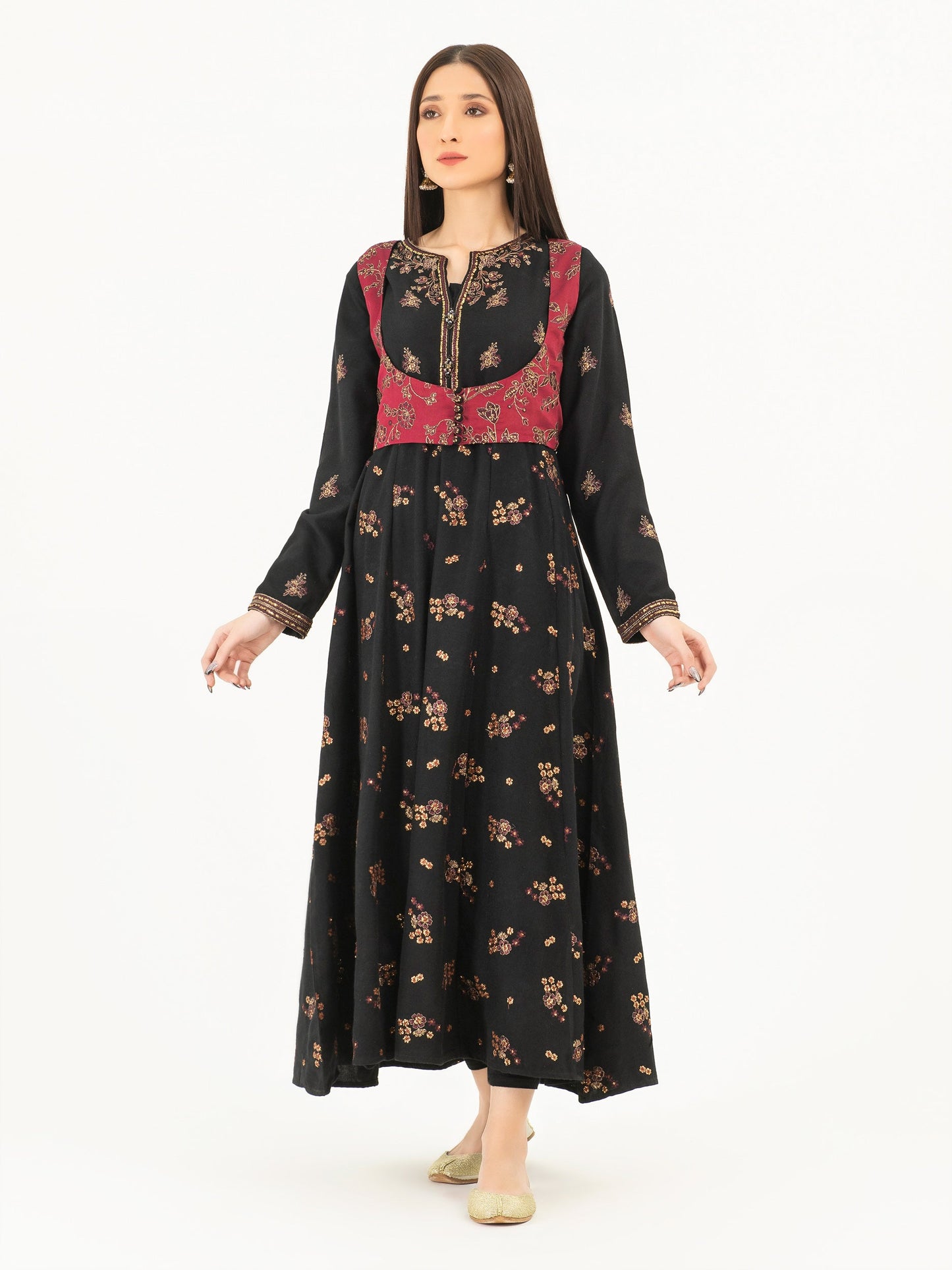 2 Piece Karandi Suit-Embroidered (Pret)