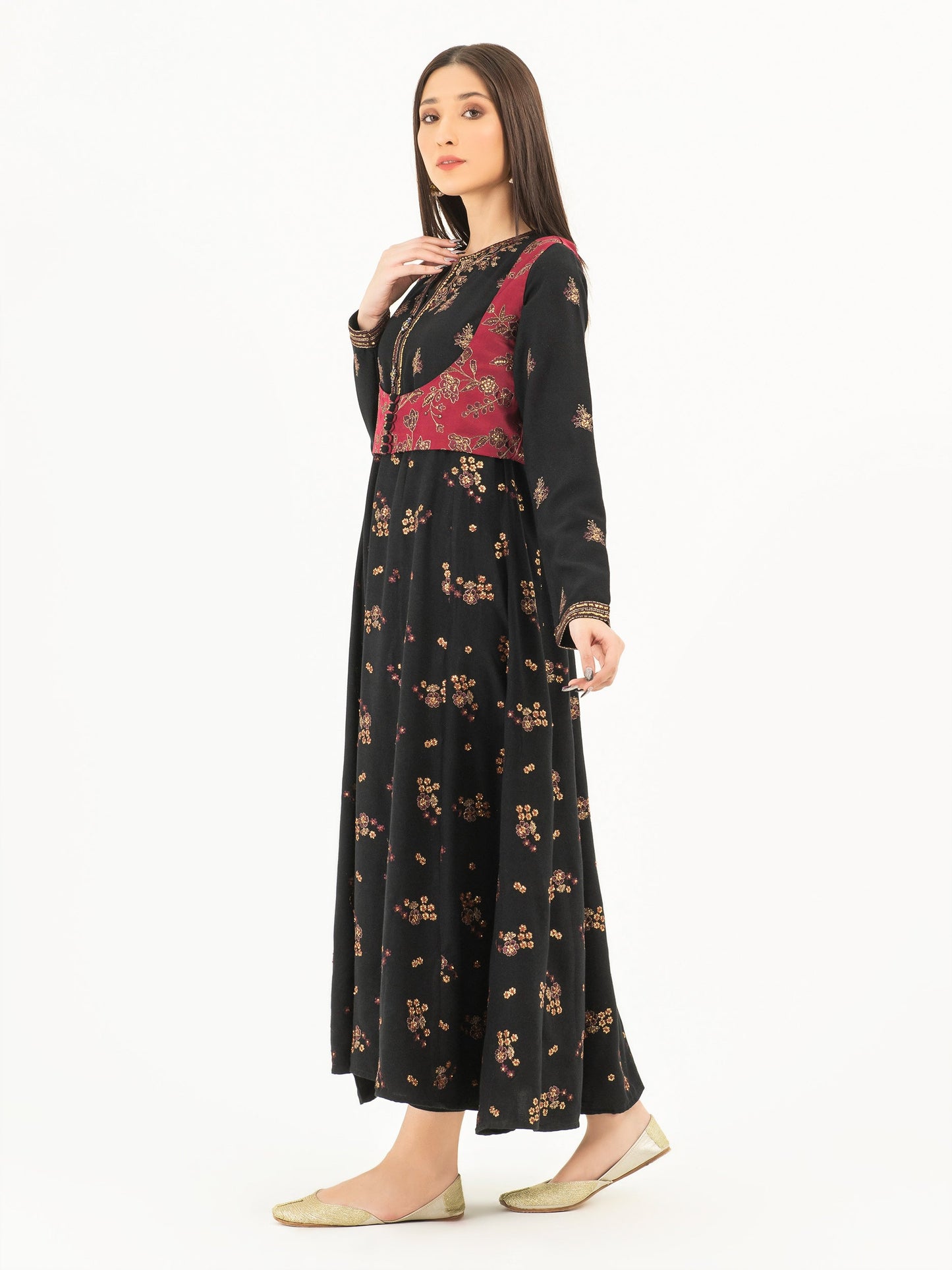 2 Piece Karandi Suit-Embroidered (Pret)