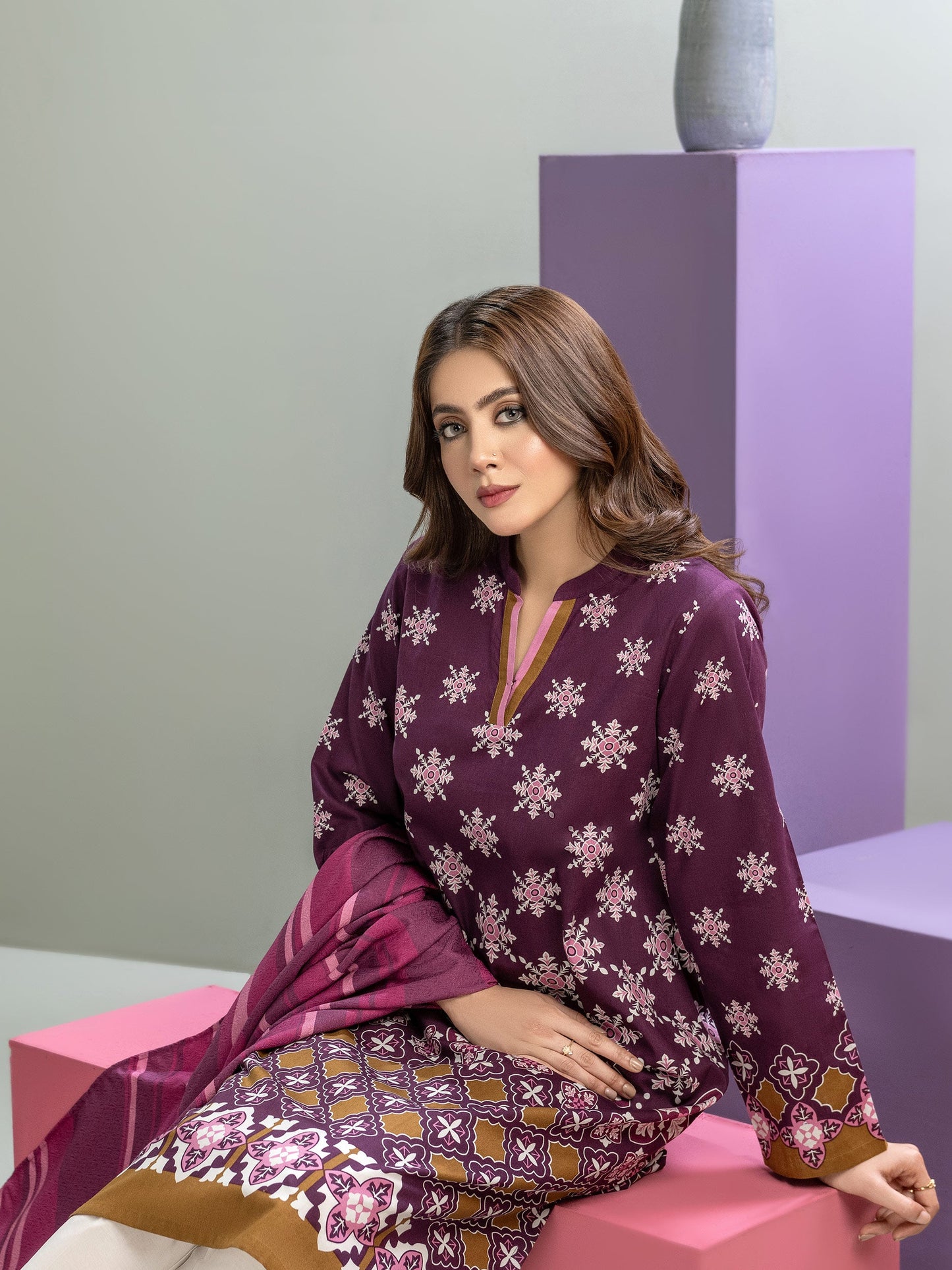 2 Piece Winter Cotton Suit-Printed (Pret)