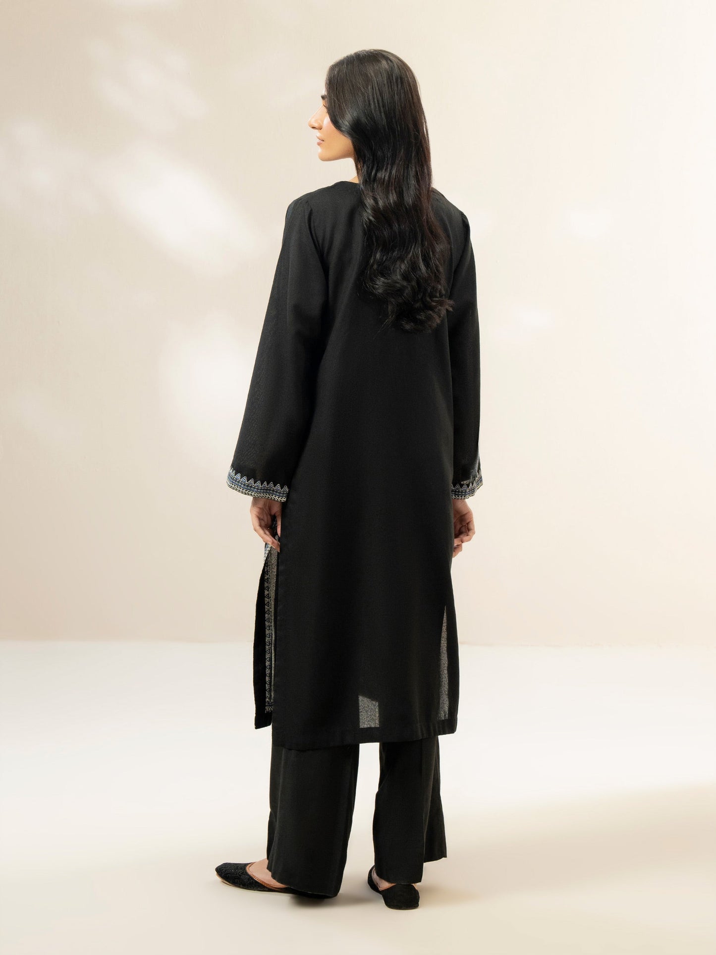 2 Piece Karandi Suit-Embroidered (Pret)