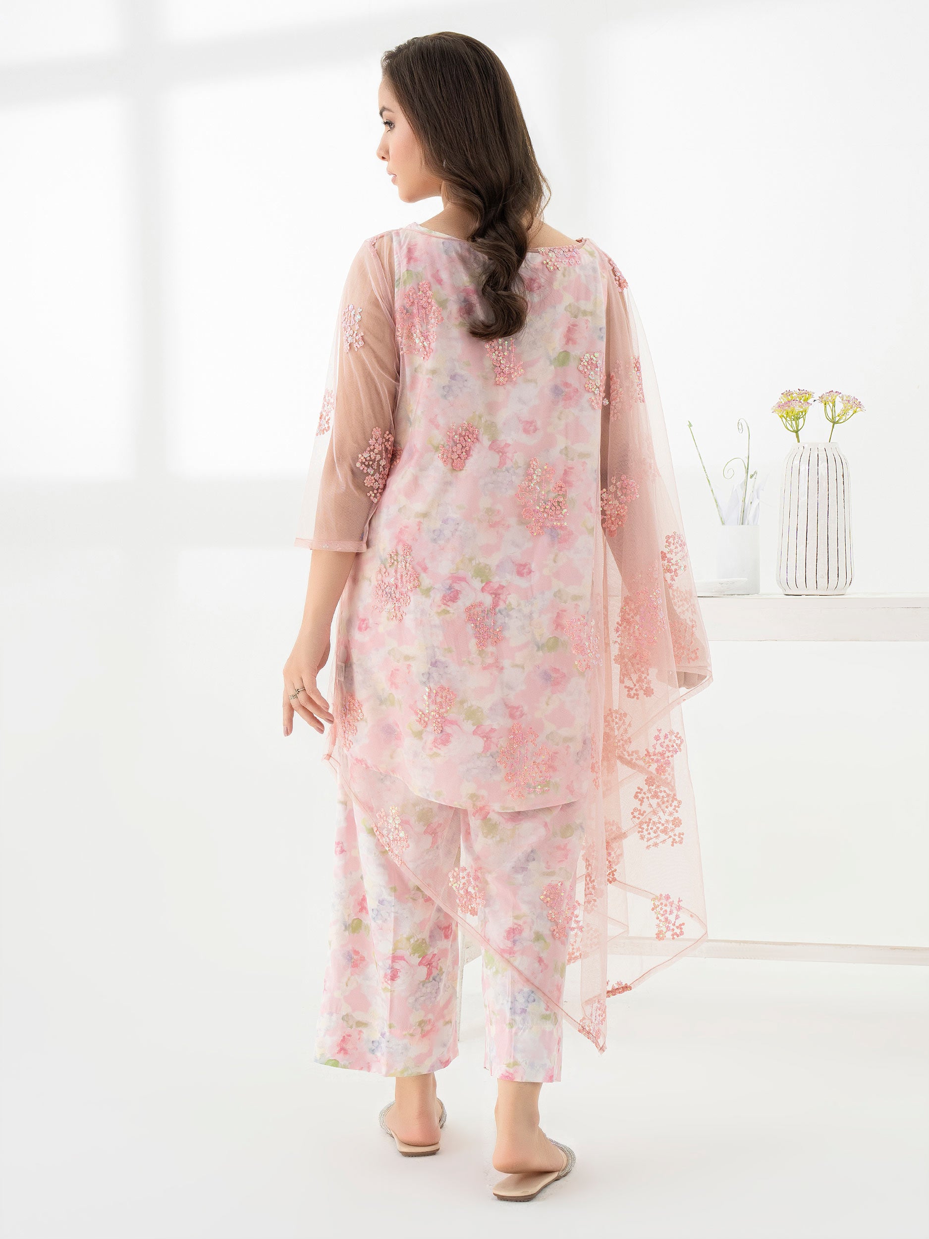 Mini Net Suit 2 Piece Net Suit-Embroidered (Pret) – Limelight.store
