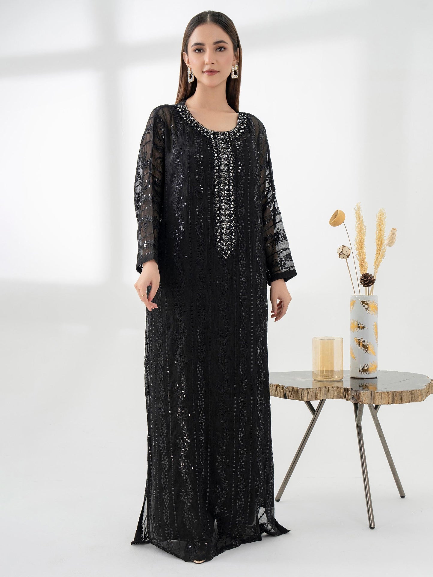 Chiffon Kaftan-Embellished (Pret)