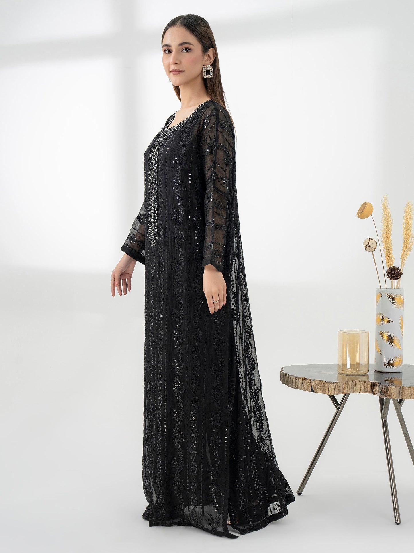 Chiffon Kaftan-Embellished (Pret)