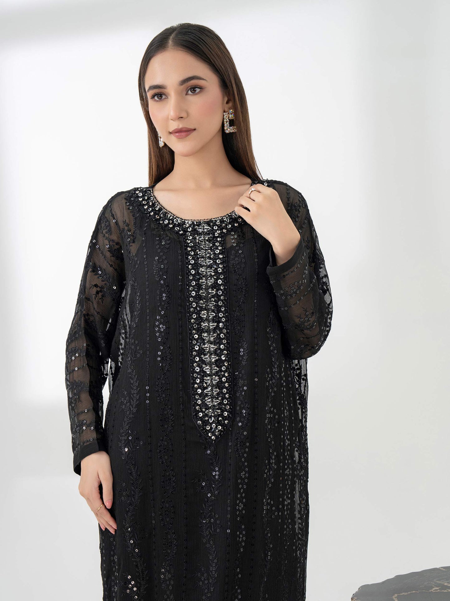 Chiffon Kaftan-Embellished (Pret)