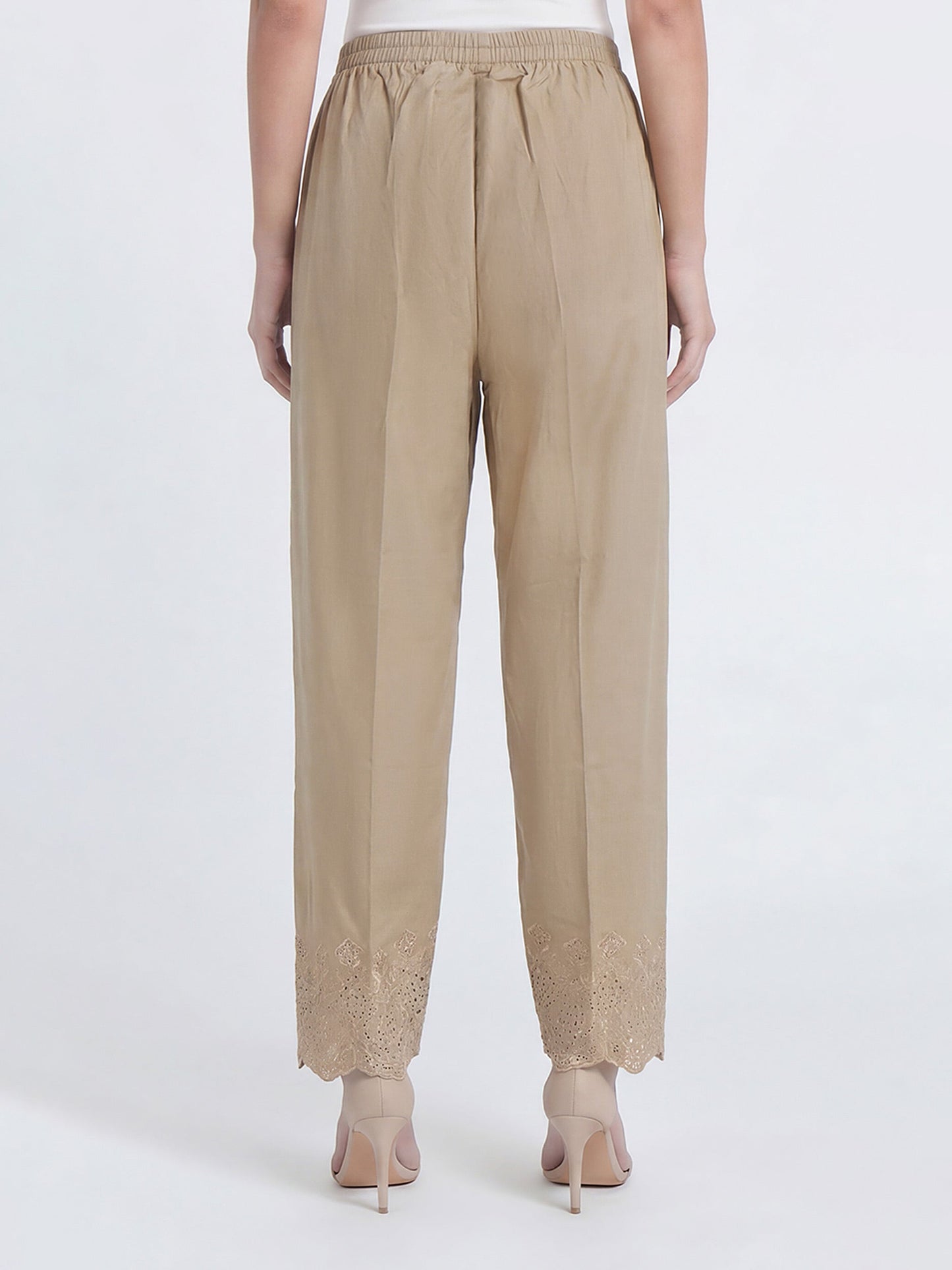 Cambric Trousers- Embroidered (Pret)
