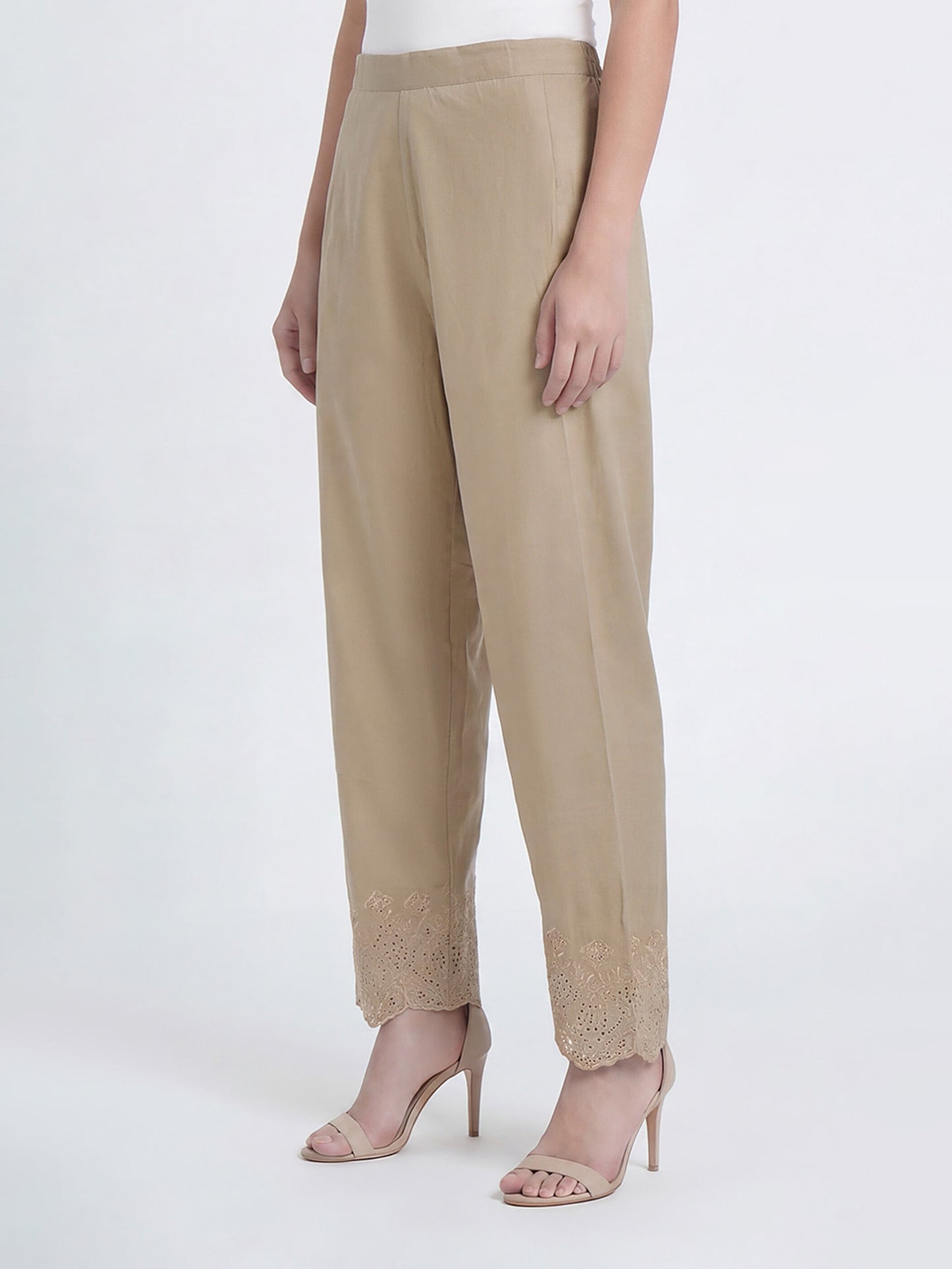 Cambric Trousers- Embroidered (Pret)
