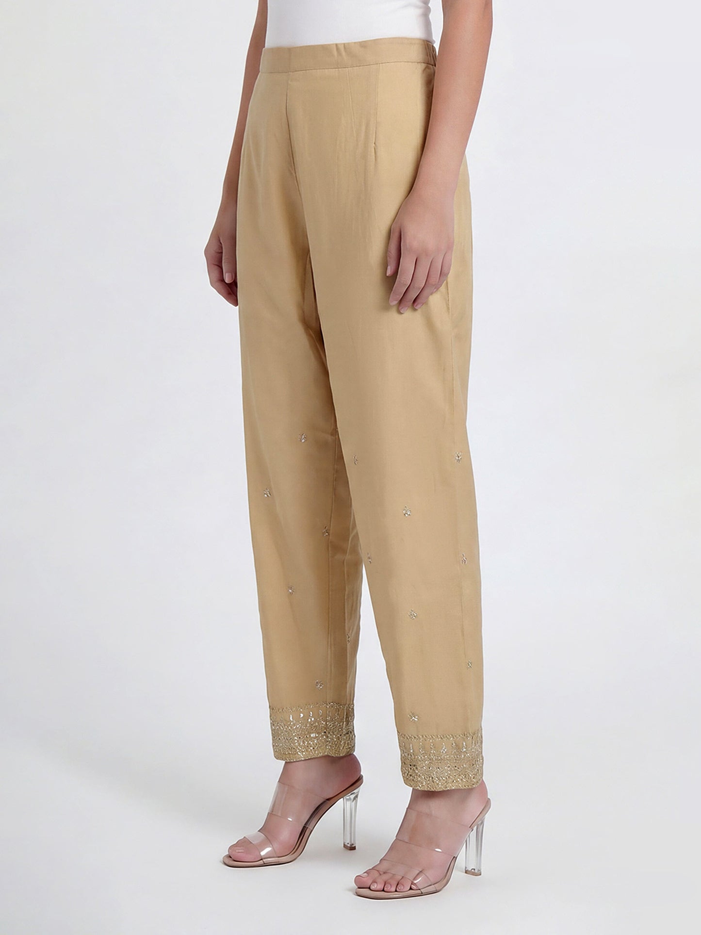 Cambric Trousers- Embroidered (Pret)