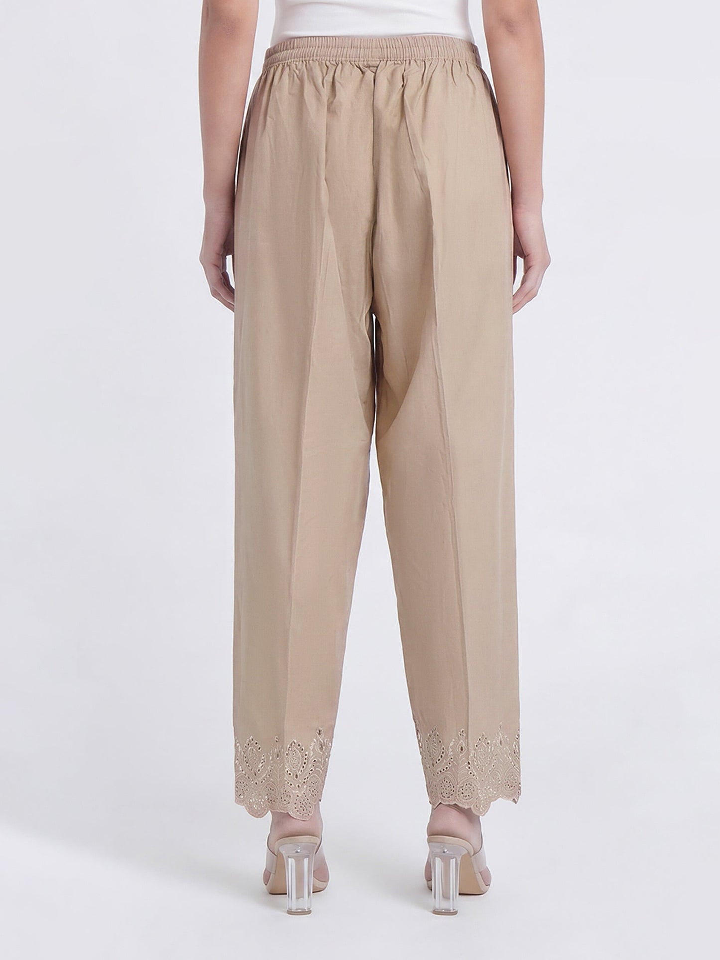 Cambric Trousers- Embroidered (Pret)