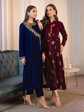 2-piece-velvet-suit-embroidered(pret)