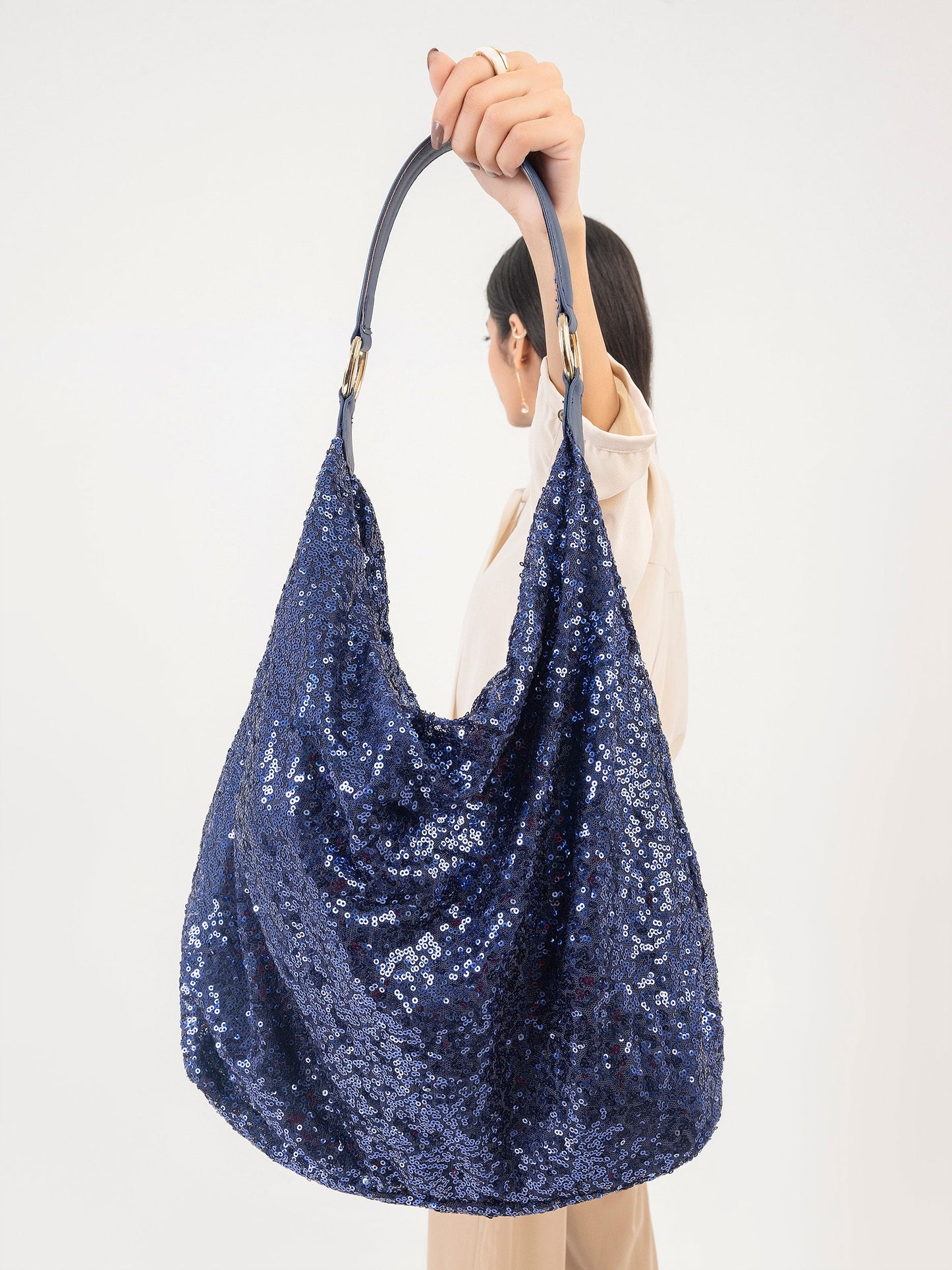 Sequins Embellished Tote Bag